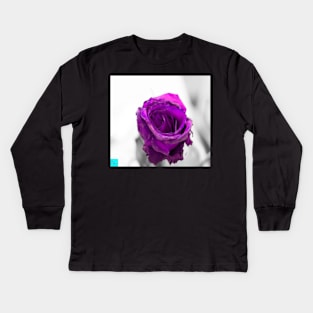 purple rose Kids Long Sleeve T-Shirt